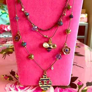 Betsey Johnson Anchor And Bee Illusion Necklace